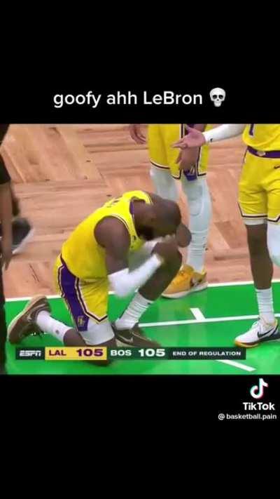 Lebron on them percs fr