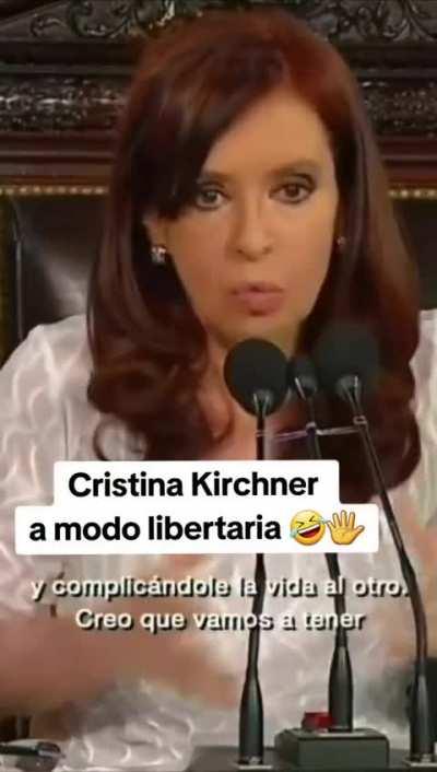 Cristina Kirchner en contra de los cortes de calle.