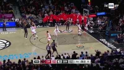 [Highlight] KD with a cold blooded 3-pointer to put the Nets up 3