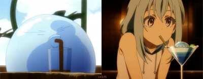 Cute Rimuru slurping and being cute!!