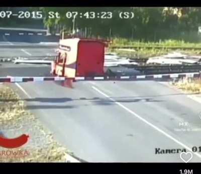 Truck vs train always ends the same