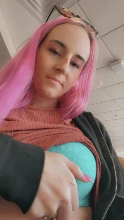 I just can’t resist touching myself in public [gif]