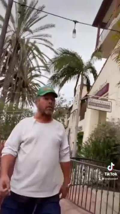 Stranger harassing young girl for no reason