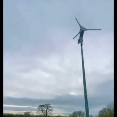 Trying to hit a windmill with a football