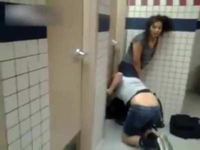 Girl was winning and then got jumped