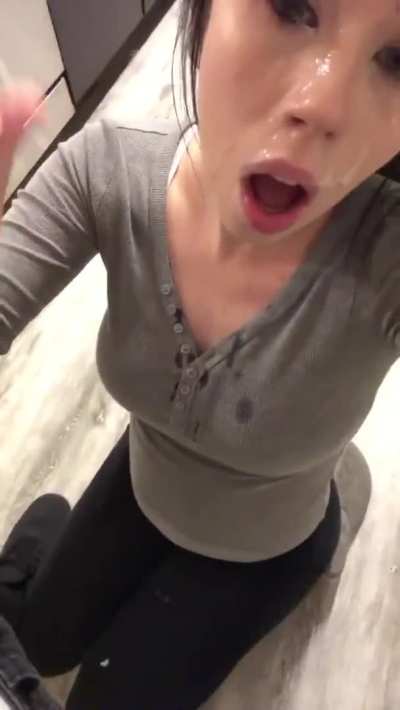 Creaming her in the kitchen