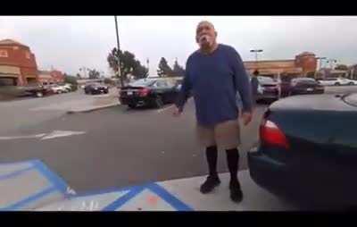 Guy from radio station rightfully going around giving people a hard time about not putting carts away. “Cartnarcs”