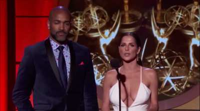 Kelly Monaco presenting at the daytime Emmys