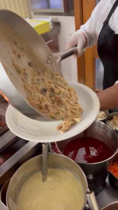 Haldir enjoying a plate of pasta