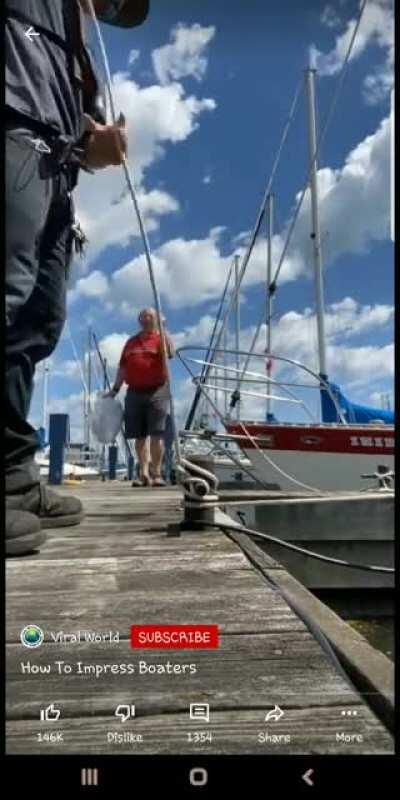 Man tying knots with the help of ancient archaic magic