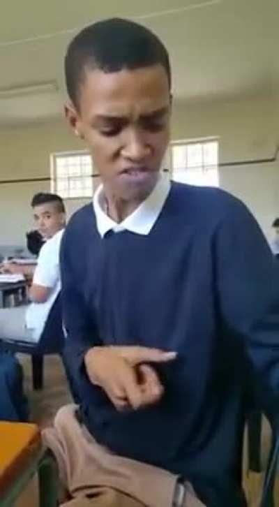 He can make gun sounds with his mouth