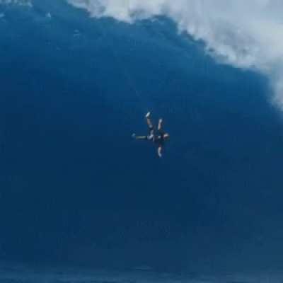 Almost caught that huge wave.