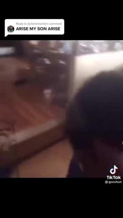 I'm not sure if this has been posted here or not. Credits to gonsfoot on Tiktok. Thought it was a bit abruptly chaotic and deserved a spot here. Yall can be the judge of that.