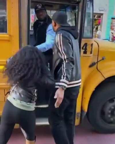 Chucking a kid from the bus