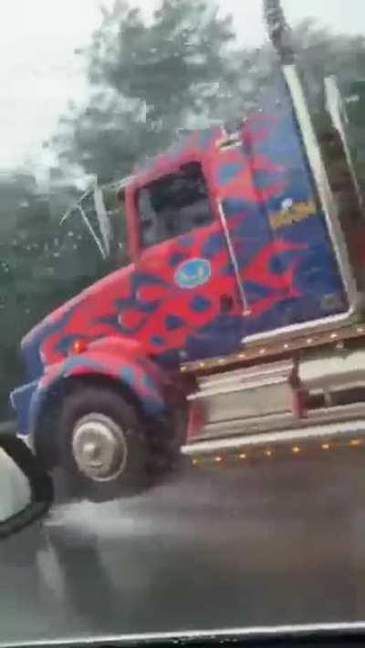 When a truck that looks like Optimus prime passes by you. (Optimus prime is a character from the famous series transformers)