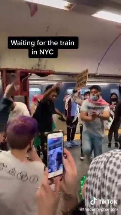 Vibing out in the NYC subway waiting for the train