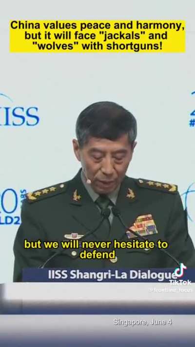 Chinese Defense Minister Li Shangfu: 
