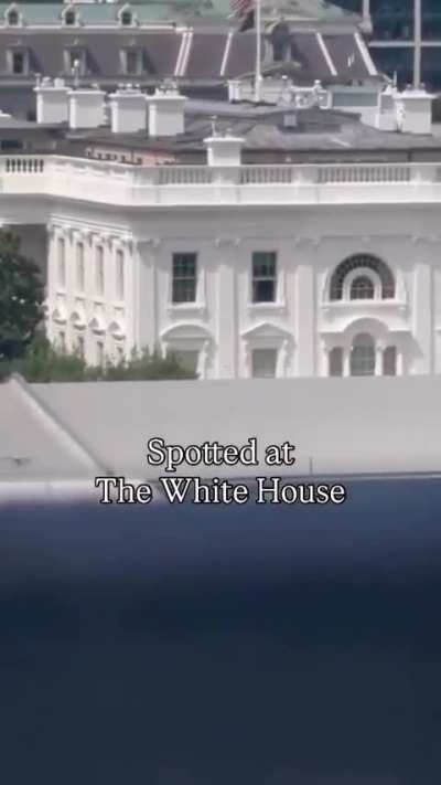 Nothing to see here just black bags being tossed out of a second story window at the white house...