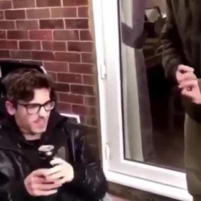 Can holder was sister's ex. Deserved.