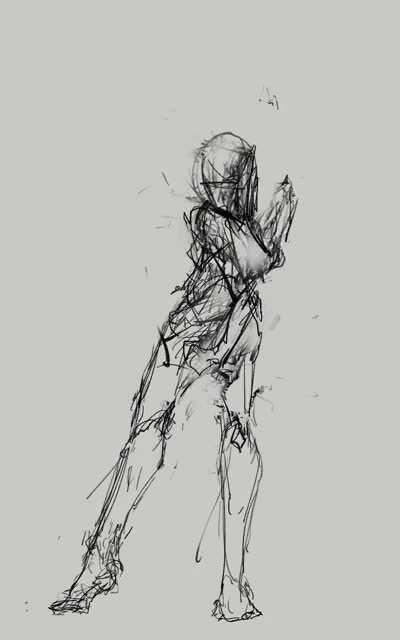 Look back - Brush : Stone, grass, cloud material, spray