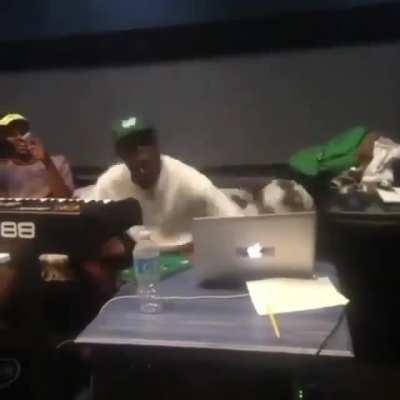 IveI've had this video for a while now of Tyler, The Creator listening to what I assume to be a death grips song. Can anybody tel me what the song is?