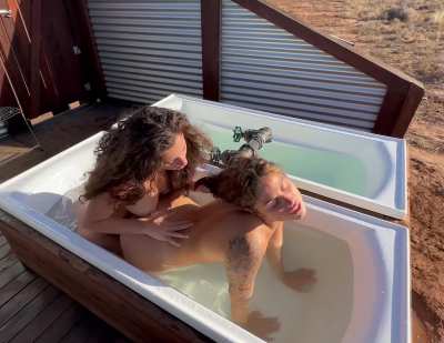 Having fun in the bathtub