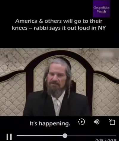American Jewish Rabbi says America has to go down to its knees.