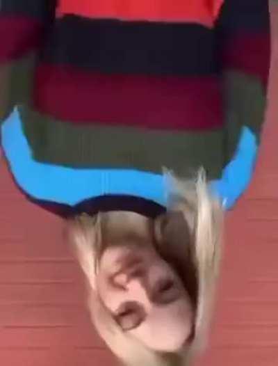 Girl spinning as the needle drops