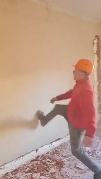 He must be thanking all those ab exercises.