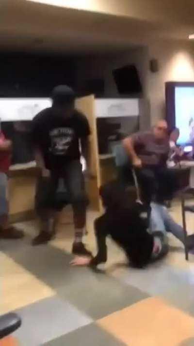 Man beats up his baby mama's boyfriend after he was putting his hands on his child