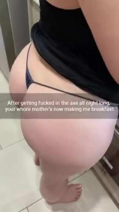 Mom had said she was going for a sleepover at her freind's place, the next morning my bully sends me this video