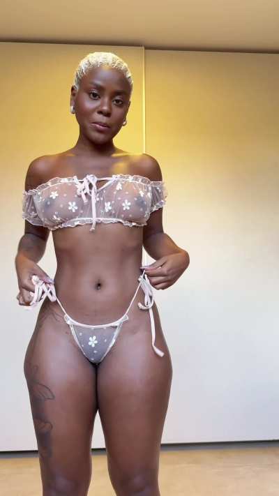 look at my cutie in white lingerie