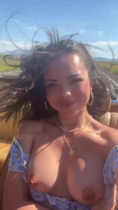 It’s too hot for clothes so I decided it’s a top down kinda day~ ☀️