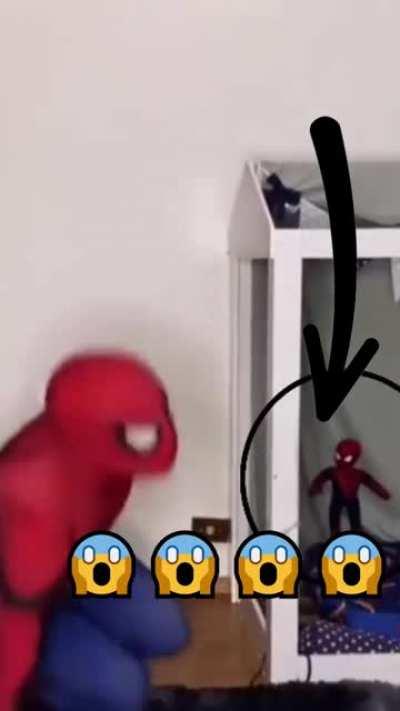 spiderman caught on camera 😱😱😱😱😱