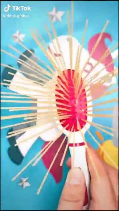 spaghetti hairbrush