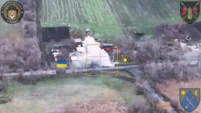 Close combat: Ukrainian Leopard tank destroyed Russian infantry position. Donetsk Region, 5th seperate tank brigade. April 2025