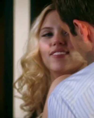 This guy got paid to do this to Scarlett Johansson