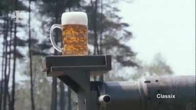 Probably a repost, but here's a beer being stabilized by a real world technology.
