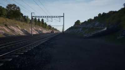 I finally found a good place to spot TGV at 320 km/h (Skip to 0:59 to see the TGV passing)