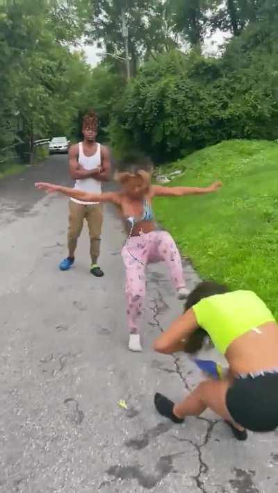 She was winning until there was a WARDROBE MALFUNCTION