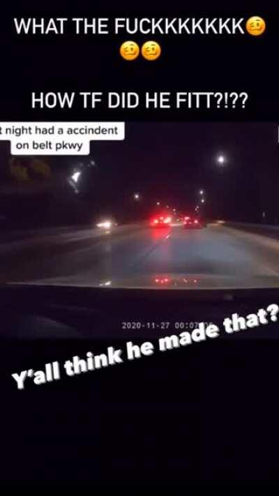 Apparently, the tire popped