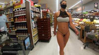 A bikini has a very different feel when in a grocery store [F]