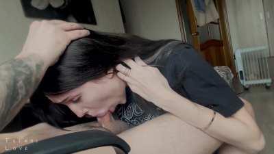 Gave him my first ever throatpie, I think I did pretty good!