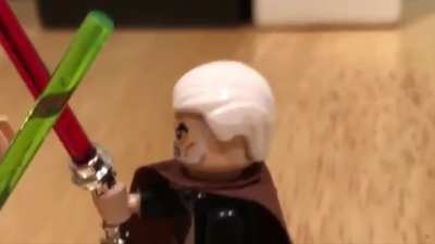 My 4yr old son is really into the prequels so we recreated this scene from ep2