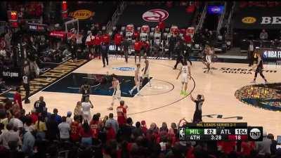 [Highlight?] Capela goes down after getting elbowed in the eye/nose