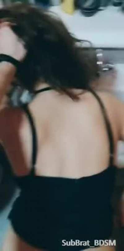 You can rail me from behind, pull my hair, spank me