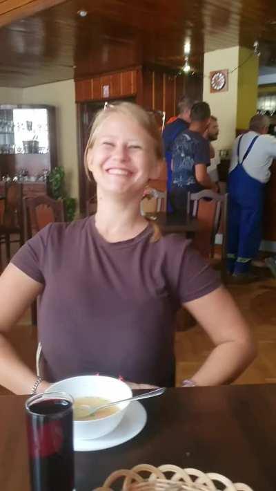 This has always been my dream. To show my boobs right next to a brigade of construction workers. These just happened to be discussing what to order to eat. Heh