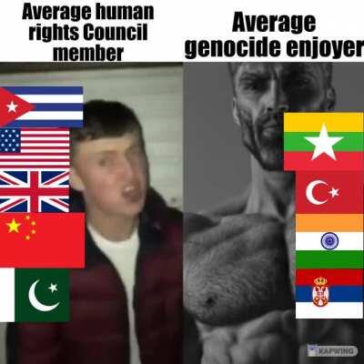 Imagine liking human rights, couldn't be any country on screen.