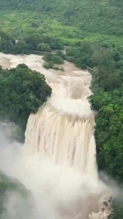 The Huangguoshu Waterfall during the flood season is truly stunning.