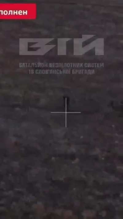Russian  soldier tries  to  fight off Ukrainian FPV drone with his firearm, video by 18th Slavic Brigade of the National Guard of Ukraine